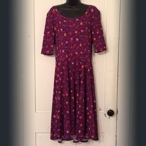 LuLaRoe Nicole, Purple Triangles, 2XL, NWT